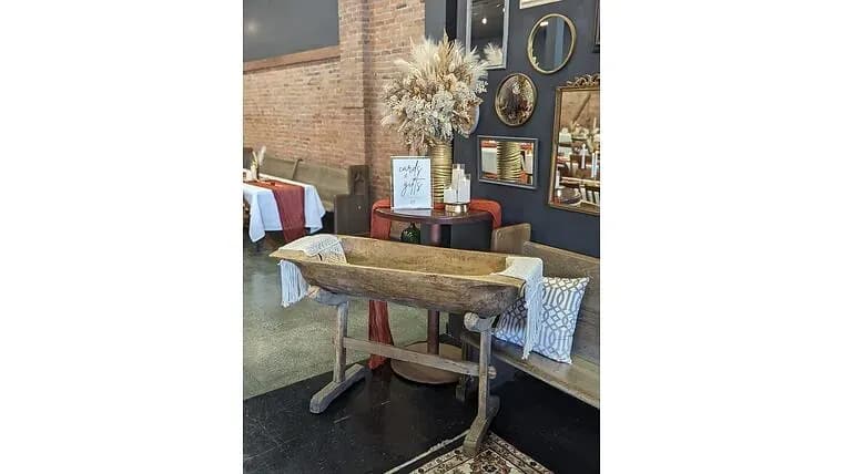 Oversized BreadBowl w/Stand — available to rent from Something Blue