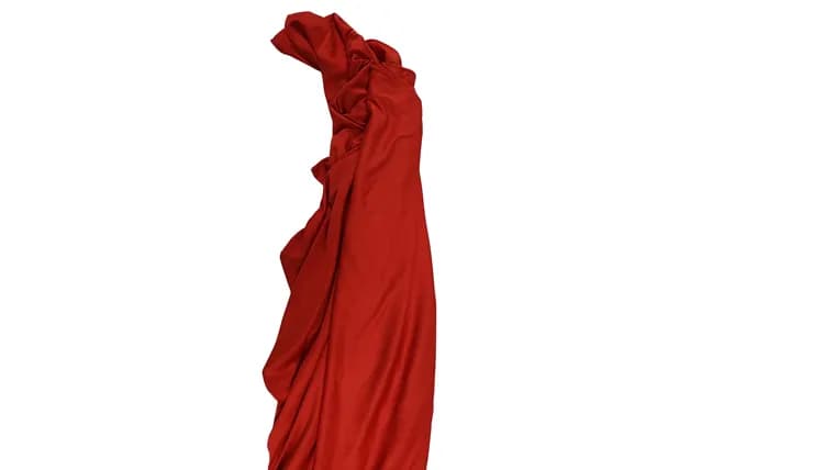 Red Backdrop Curtain — available to rent from Something Blue