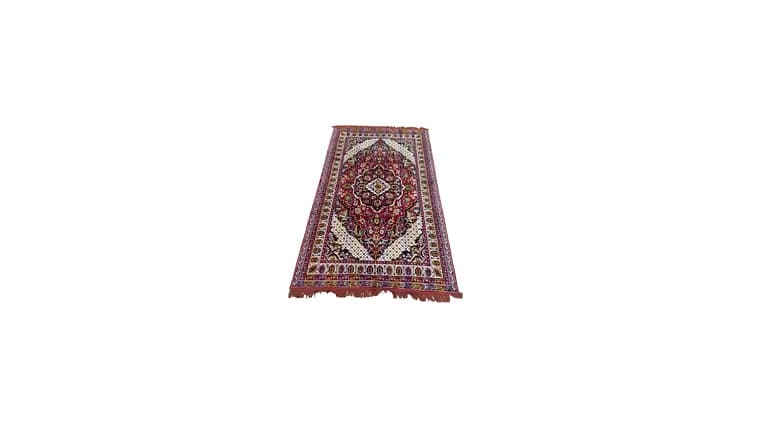 Red/Multi Color Boho Rug — available to rent from Something Blue