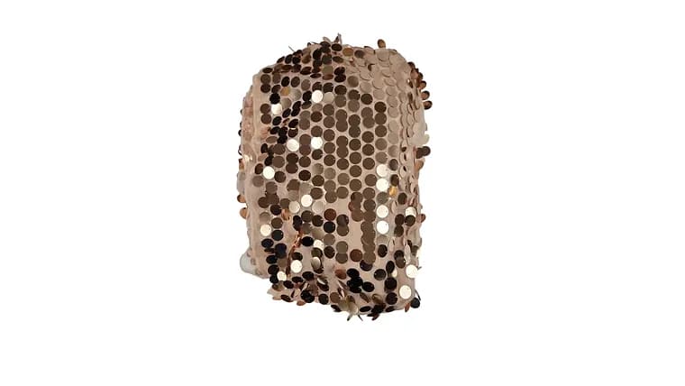 Rose Gold Sequin Backdrop — available to rent from Something Blue