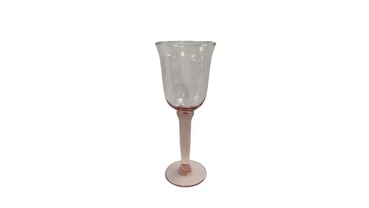 Rose- Pink Flared Rim Goblet — available to rent from Something Blue