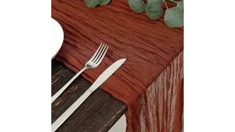Rust Cheesecloth — available to rent from Something Blue