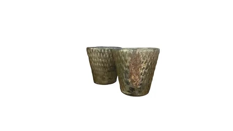 Silver Mercury Groove Design Votive — available to rent from Something Blue