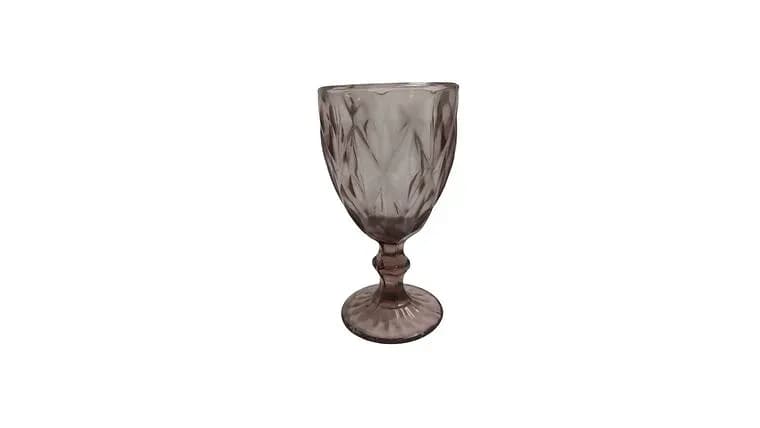 Sophie- Purple Diamond Cut Goblet — available to rent from Something Blue