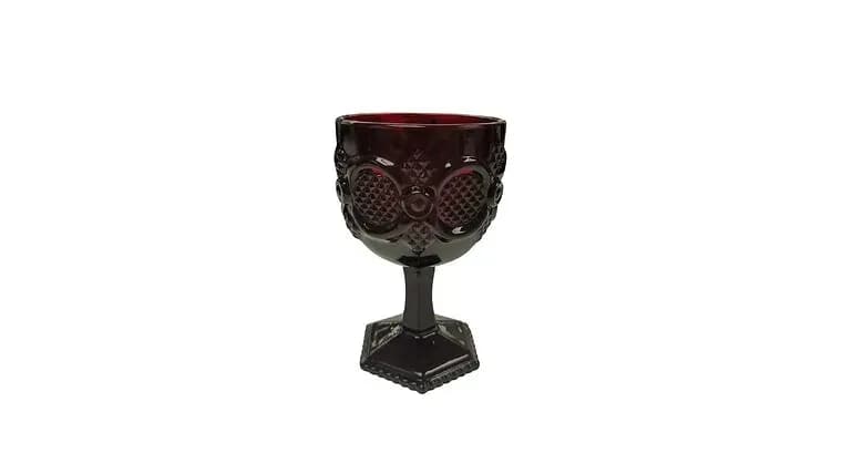 Tanner- Dark Red Goblet — available to rent from Something Blue