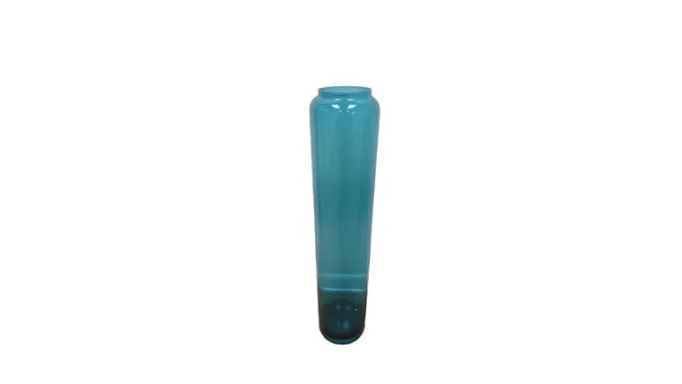 Teal Glass Vase — available to rent from Something Blue