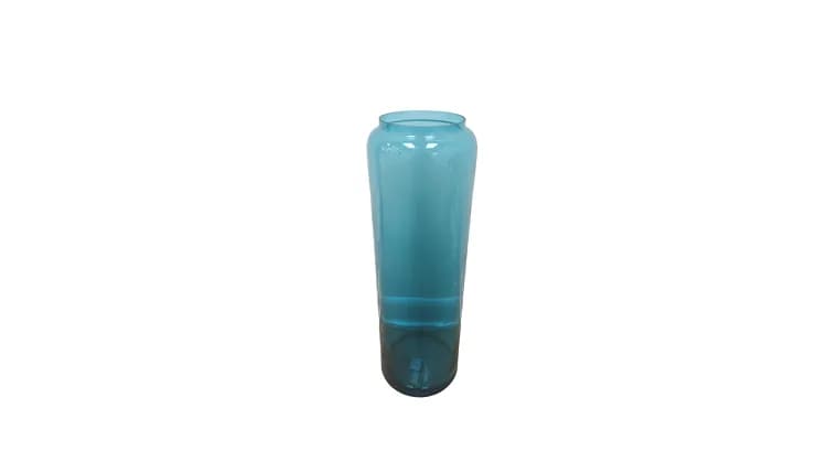 Teal Glass Vase — available to rent from Something Blue
