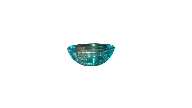 Thick Teal TEA Light Candle Holders — available to rent from Something Blue