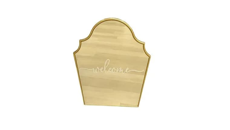 Welcome Mirrior Sign — available to rent from Something Blue