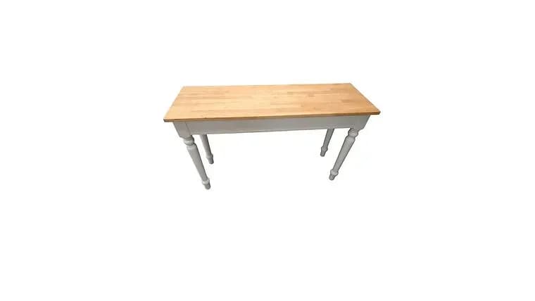 White Farmhouse Wooden Table — available to rent from Something Blue