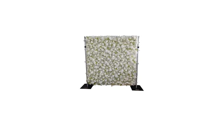 White Floral backdrop — available to rent from Something Blue