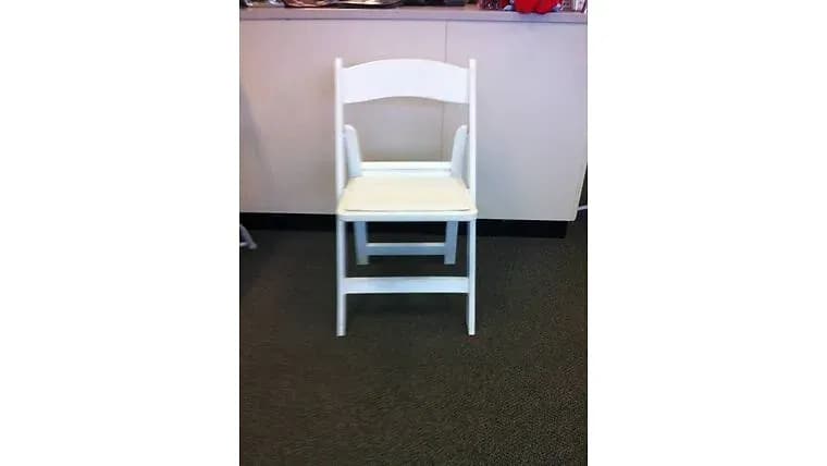 White Garden Folding Chairs — available to rent from Something Blue