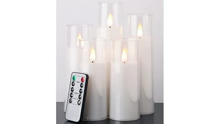 White LED Candles — available to rent from Something Blue
