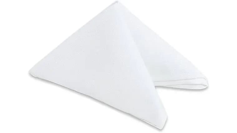 White Polyester Napkins — available to rent from Something Blue