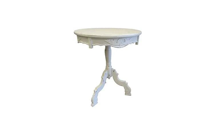 White Round Table — available to rent from Something Blue