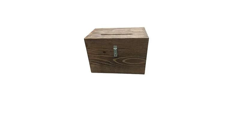 Wooden Card Box — available to rent from Something Blue