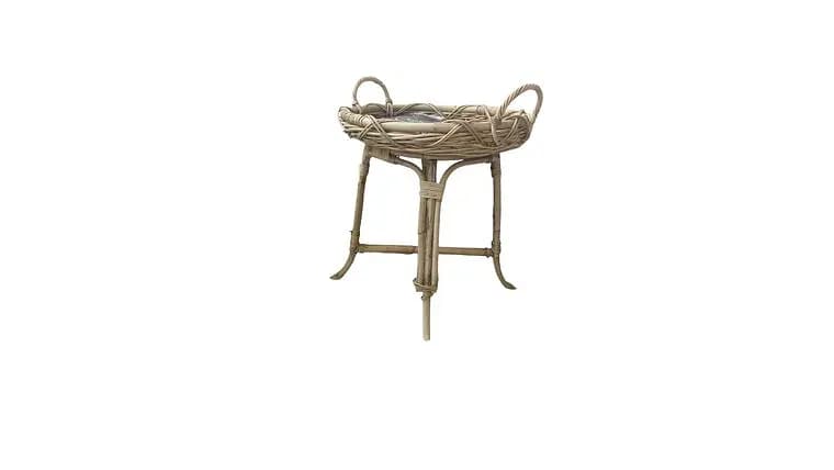 Woven BirdnestBasket Stand — available to rent from Something Blue